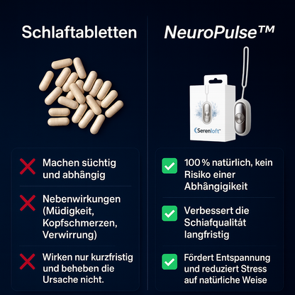 NeuroPulse™ – Endlich ruhig einschlafen — ohne Schlafmittel, ohne Melatonin.